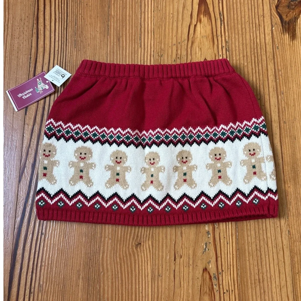 Gymboree Gingerbread Sweater Skirt Girls Red Holiday Fair Isle NWT SIZE 3T